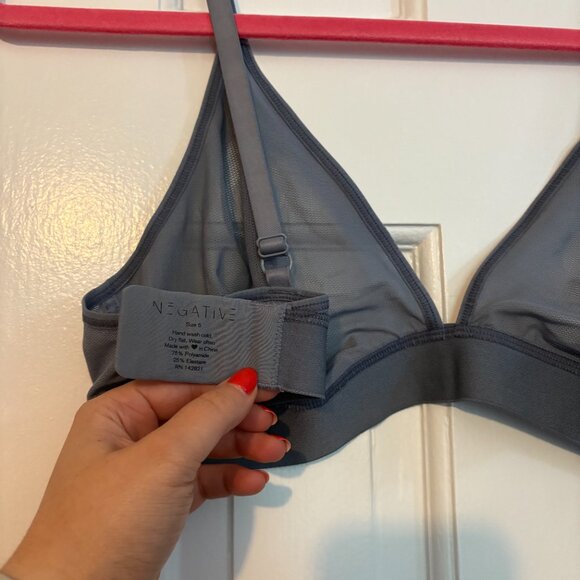 Negative Sieve Triangle Bra in Slate - Size 5 / XL - Picture 4 of 7